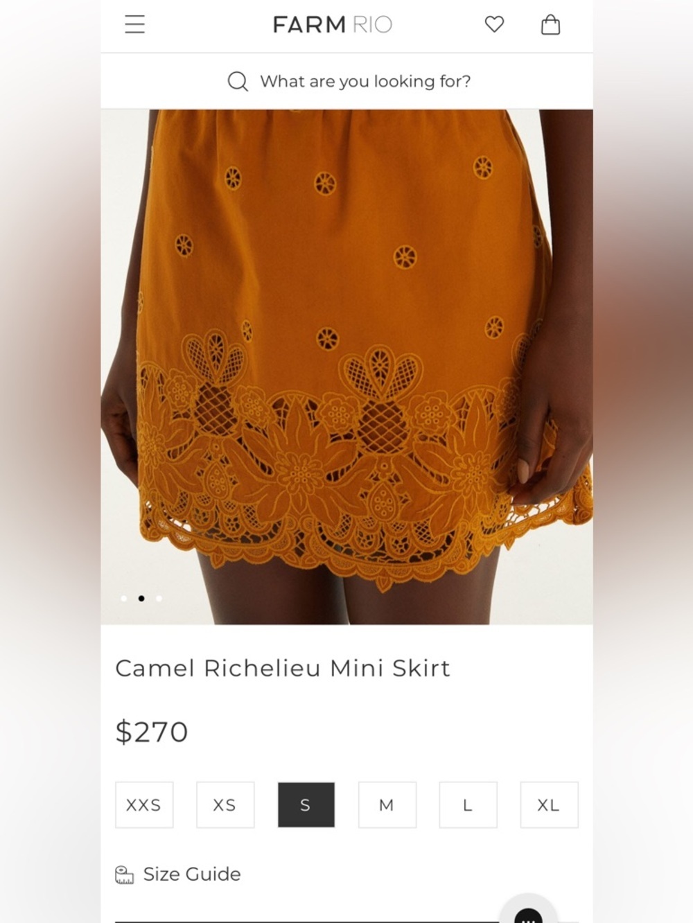Farm Rio: Camel Richelieu Mini Skirt - Picture 9 of 10